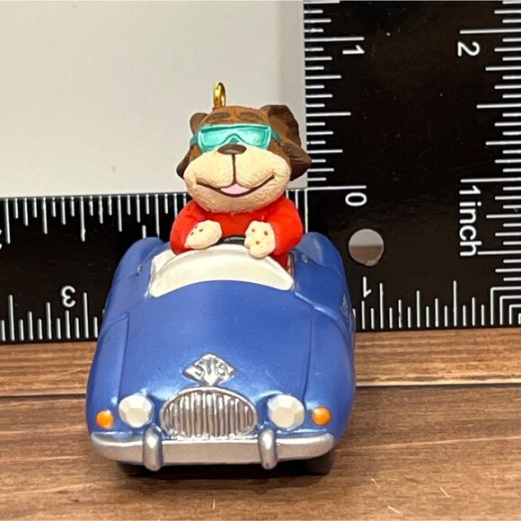 1994 HALLMARK KEEPSAKE ORNAMENT QX551-6 BROTHER CAR PUPPY DOG - Picture 5 of 8